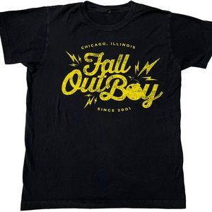 Fallout Boy Short Sleeve Graphic {Tultex} T-Shirt in Black Yellow Unisex Sz S